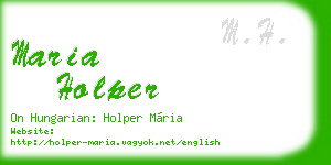 maria holper business card